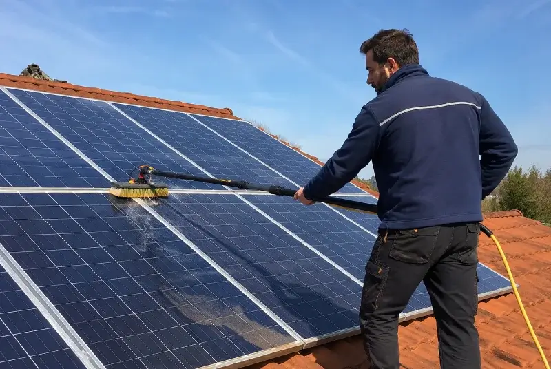 Nettoyage et entretien de panneaux solaires à Étriché